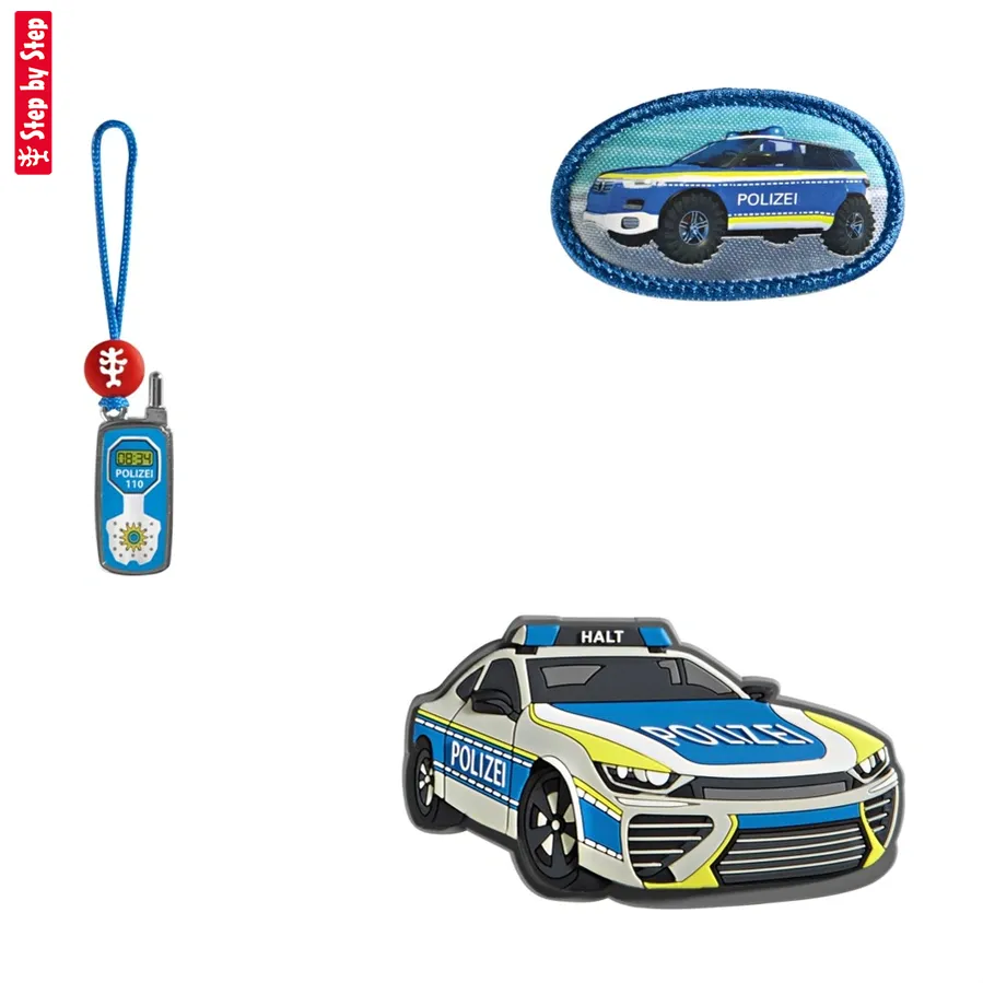 Doplnkový set obrázkov MAGIC MAGS Police Car Cody k aktovkám GRADE, SPACE, CLOUD, 2IN1 a KID