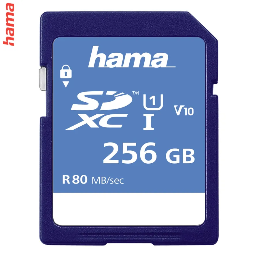 Hama SDXC 256 GB Class 10, UHS-I 80 MB/s