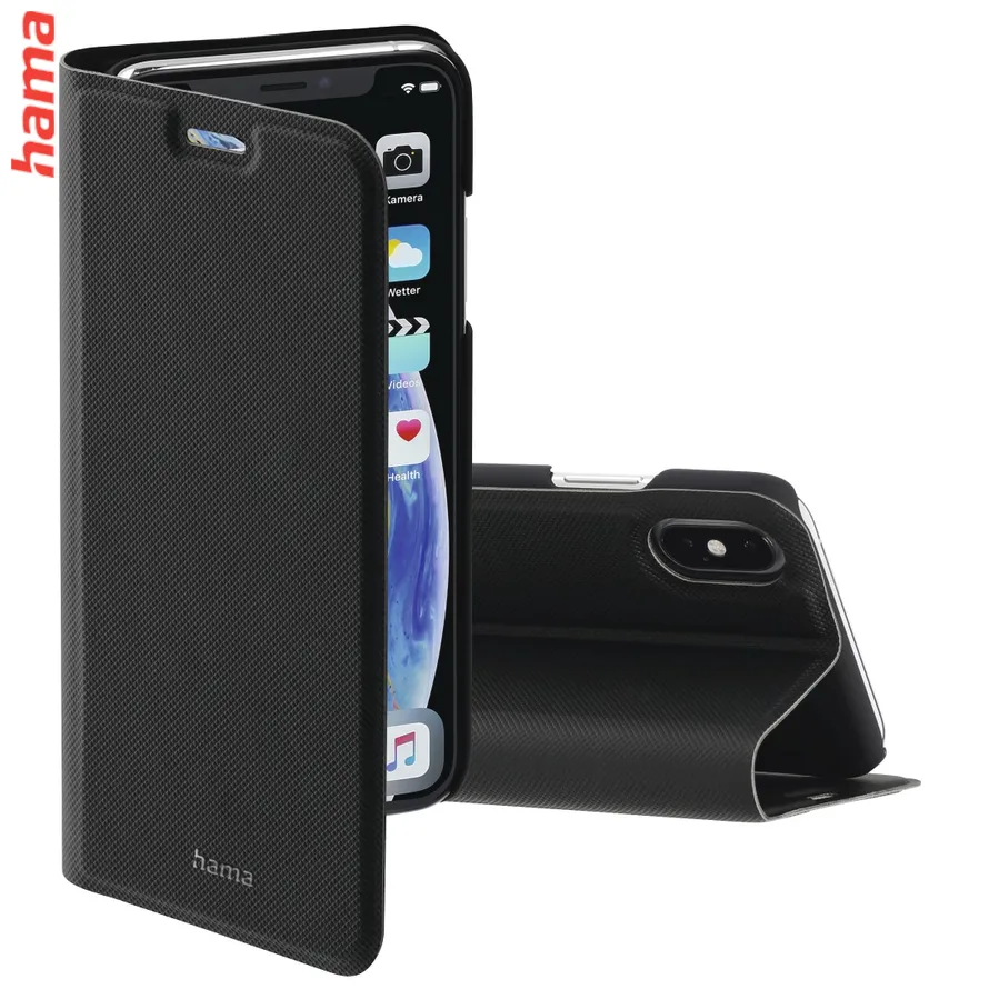 Hama Slim Pro Booklet for Apple iPhone Xs, black