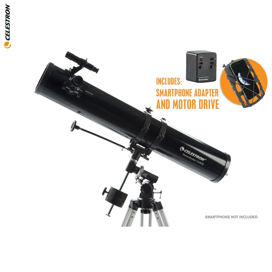 Celestron PowerSeeker 114/900 mm EQ teleskop zrkadlový motorizovaný (22037)