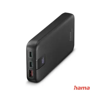 Hama PD 20 powerbanka 20000 mAh, 3 výstupy (2x USB-C, 1x USB-A), LED displej, PD, Qualcomm