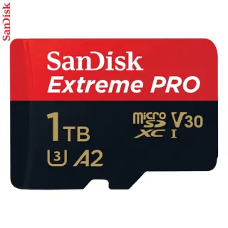 SanDisk Extreme PRO microSDXC 1 TB + SD Adapter 200 MB/s & 140 MB/s A2 C10 V30 UHS-I U3