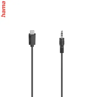 Hama audio adaptérový kábel USB-C na jack 3,5 mm, aktívny, 0,75 m