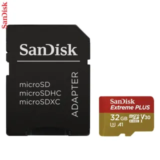 SanDisk Extreme Plus micro SDHC 32 GB 100 MB/s A1 Class 10 UHS-I V30, adapter