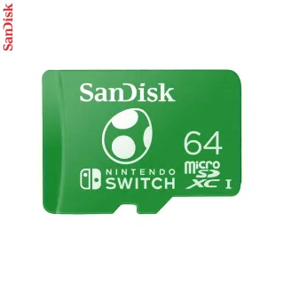 SanDisk Nintendo Switch micro SDXC, Yoshi Edition 64 GB 100 MB/s A1 C10 V30 UHS-1 U3