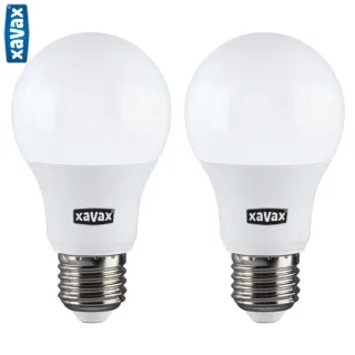 Xavax LED žiarovka, E27, 806 lm (nahrádza 60 W), teplá biela, 2 ks v krabičke (cena za balenie)