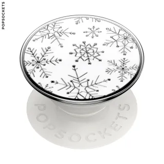 PopSockets PopGrip Gen.2, Enamel Snow Metal, snehové vločky, smaltovaný povrch