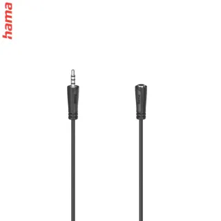 Hama predlžovací audio kábel pre headsety, jack 3,5 mm 4pól., 1,5 m