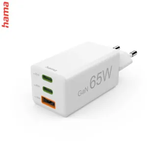 Hama rýchla USB nabíjačka GaN 2x USB-C + USB-A, PD/QC, 65 W