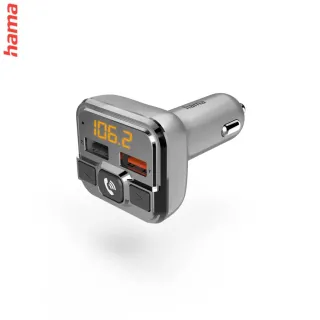 Hama Bluetooth FM transmitter pre autorádio, 2x USB port, mSD