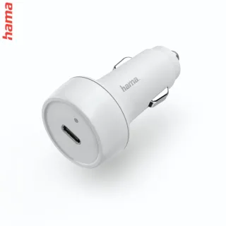 Hama rýchla USB nabíjačka do vozidla, USB-C, Quick Charge 3.0 / Power Delivery, 18 W, biela