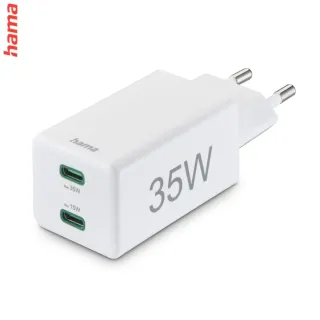 Hama rýchla USB nabíjačka, 2x USB-C PD/QC, 35 W