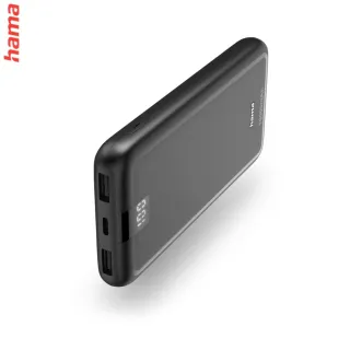 Hama Performance 10, powerbanka 10000 mAh, 3 A, výstup: 1x USB-C, 2x USB-A, LED displej