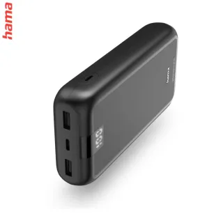 Hama Performance 20, powerbanka 20000 mAh, 3 A, výstup: 1x USB-C, 2x USB-A, LED displej