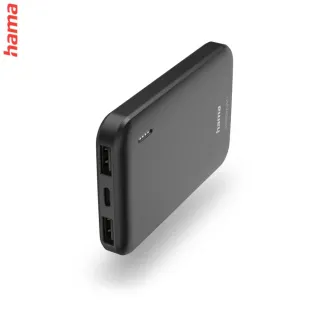 Hama Pocket 5, powerbanka 5000 mAh, 2,1 A, výstup: 2x USB-A