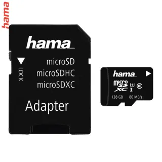 Hama microSDXC 128 GB Class 10 UHS-I 80 MB/s + Adapter/Mobile