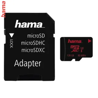 Hama microSDXC 128 GB UHS Speed Class 3 UHS-I 80 MB/s + adpatér