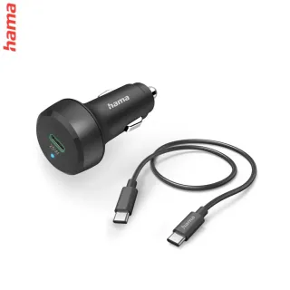 Hama set: rýchla USB nabíjačka do vozidla USB-C PD/QC 25 W + kábel USB C-C 1 m