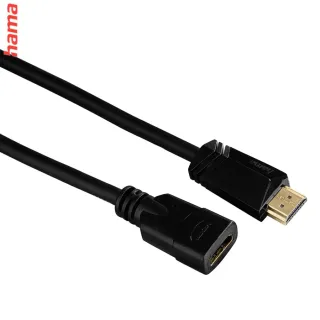 Hama HDMI predlžovací kábel vidlica-zásuvka, pozlátený, 3*, 3 m