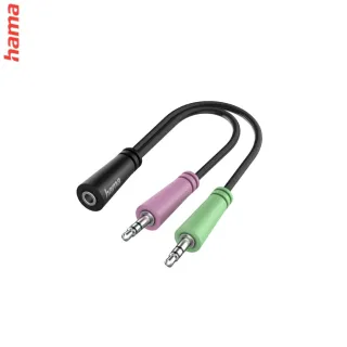 Hama headset redukcia jack 3,5 mm 4pól. na 2x jack vidlicu