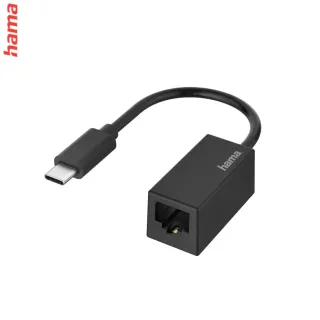 Hama sieťový adaptér USB-C - RJ45, Gigabit Ethernet