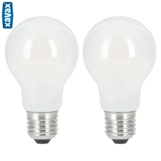 Xavax LED Filament žiarovka, E27, 806 lm (nahrádza 60 W), teplá biela, matná, 2 ks v škatuľke