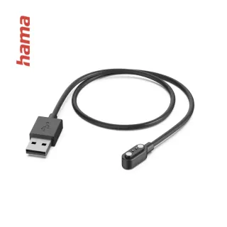 Hama nabíjací kábel pre inteligentné hodinky Hama, s magnetickým nabíjaním, USB-A, 60 cm, čierny