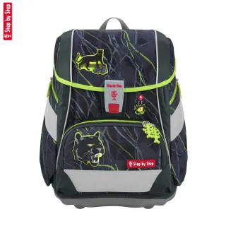 Školská aktovka/ruksak 2IN1 PLUS Danger Cat Chiko - 6-dielny set pre prváčikov, certifikát AGR